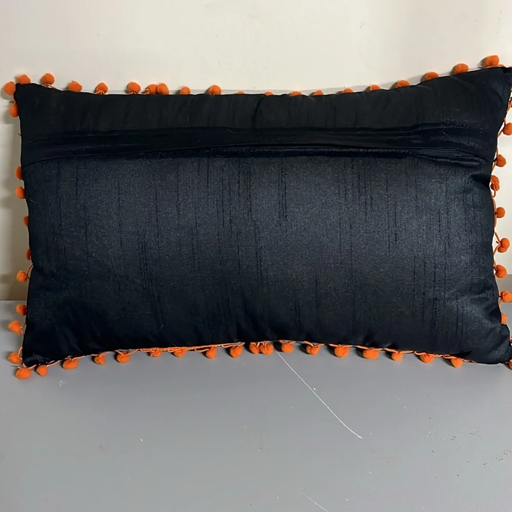 Halloween Pillow Oblong - lots of beading
